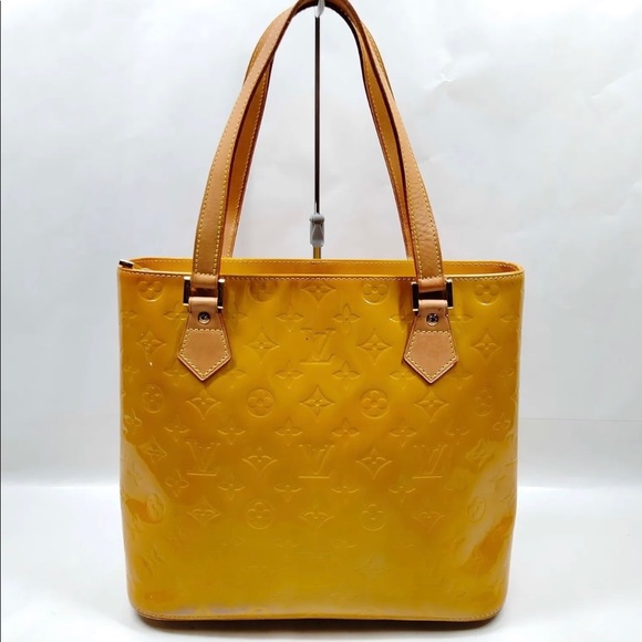 Authentic Louis Vuitton Handbag/Shoulder Bag Houston Yellow Vernis - Picture 1 of 12